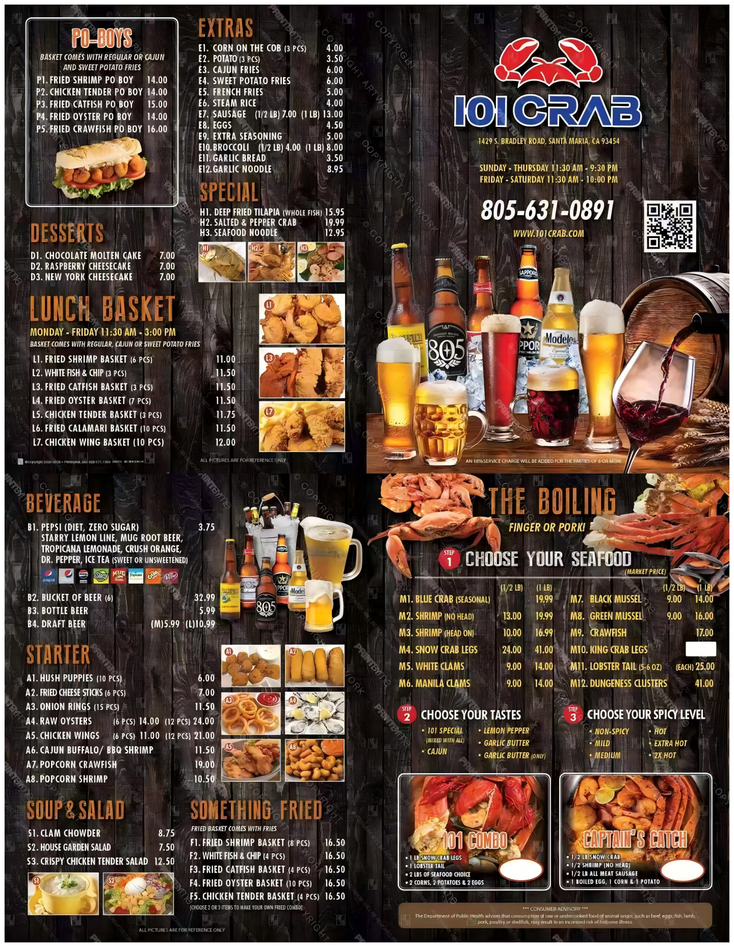 101-Crab-Seafood-Restaurant-Menu-Santa-Maria