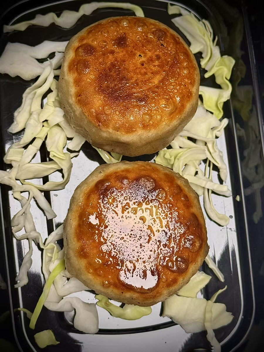 Beef pancakes on a plate at 18 Dough，a Chinese Restaurant in Las Vegas