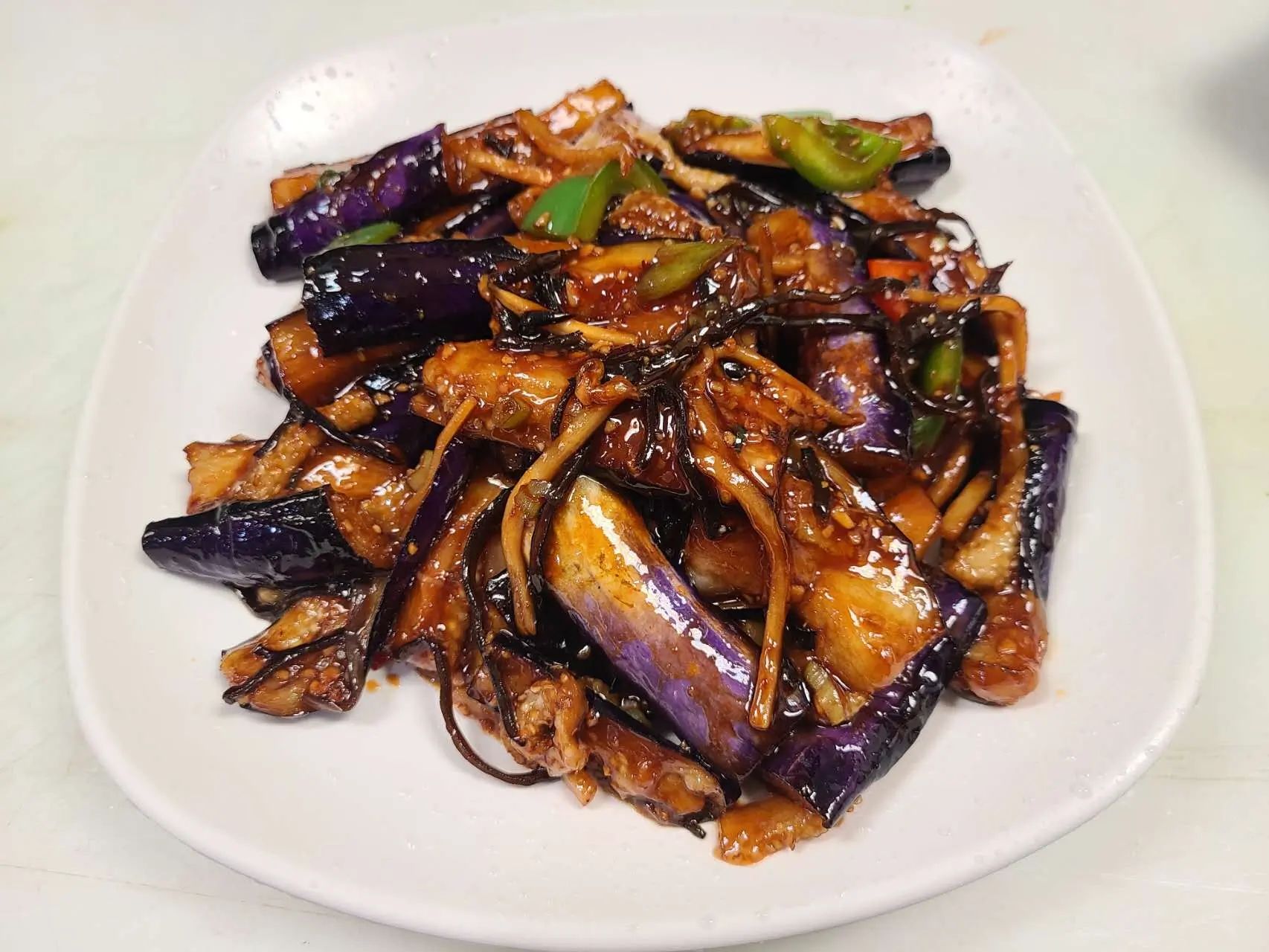 Braised eggplant with savory brown sauce at 1st Dumpling N Noodle, a Chinese Restaurant in CA