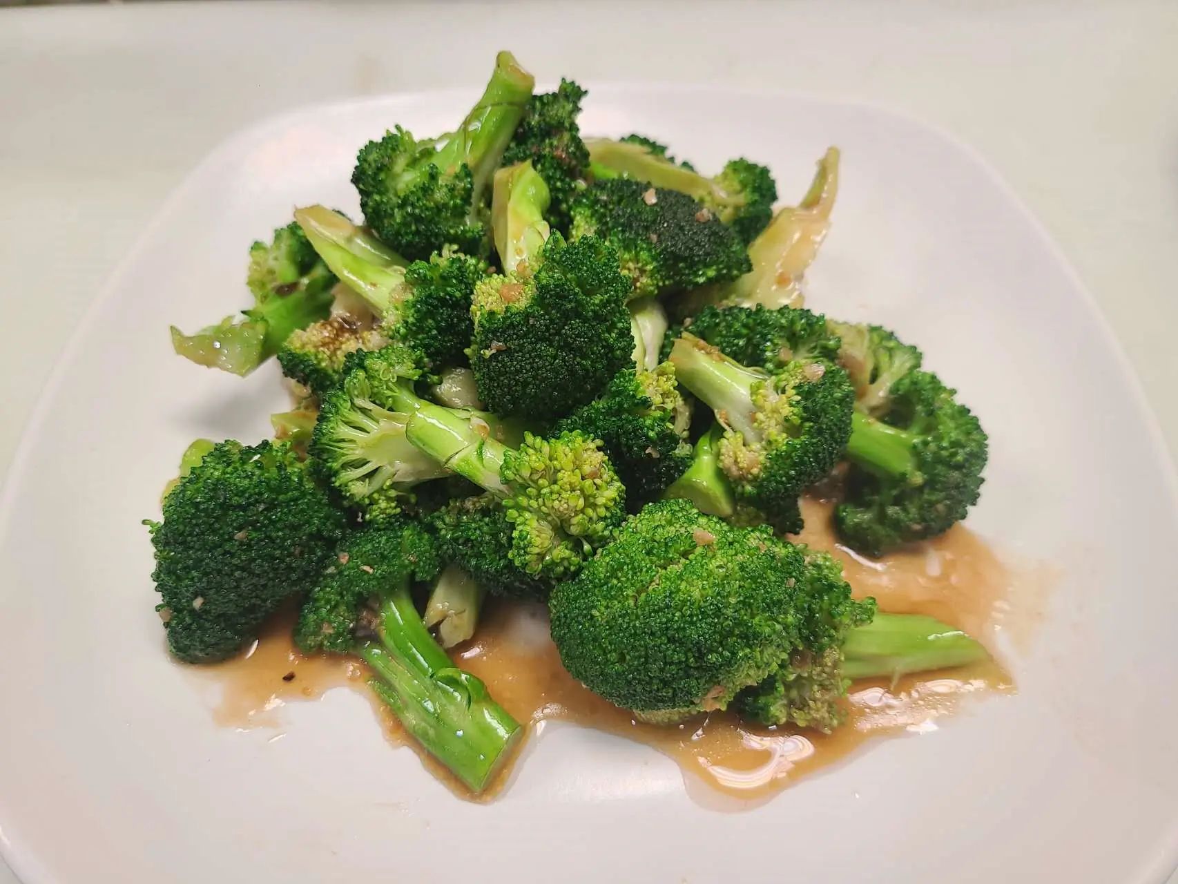Garlic‑flavored stir‑fried broccoli at 1st Dumpling N Noodle, a Chinese Restaurant in CA