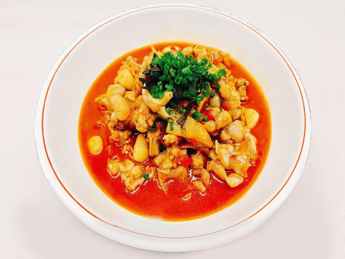 Bullfrog stir - fried with perilla in a rich sauce at 28° North Old Changsha, a Chinese Restaurant in Rowland Heights.