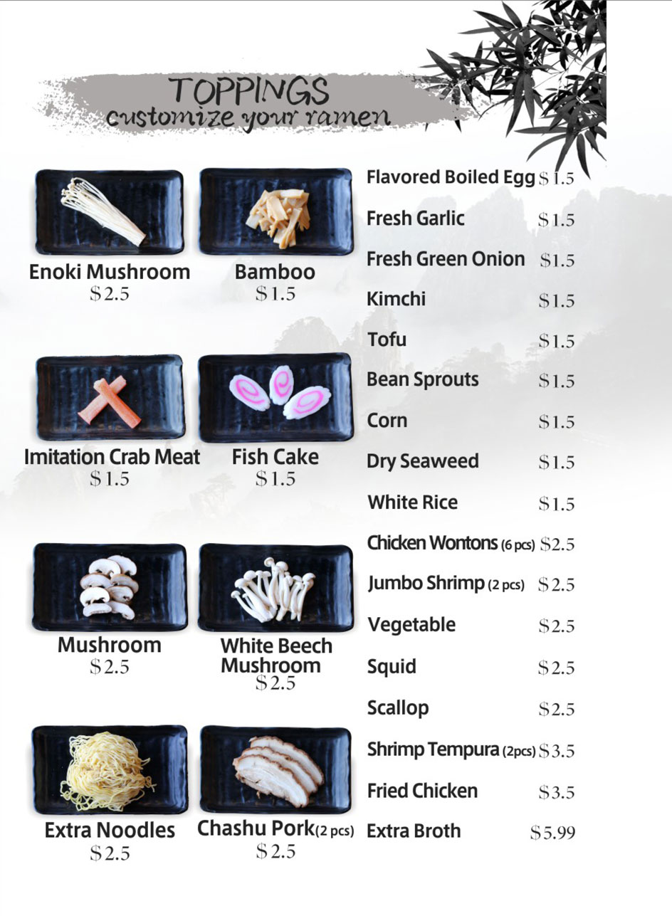 Restaurant menu 8, detailed description provided below