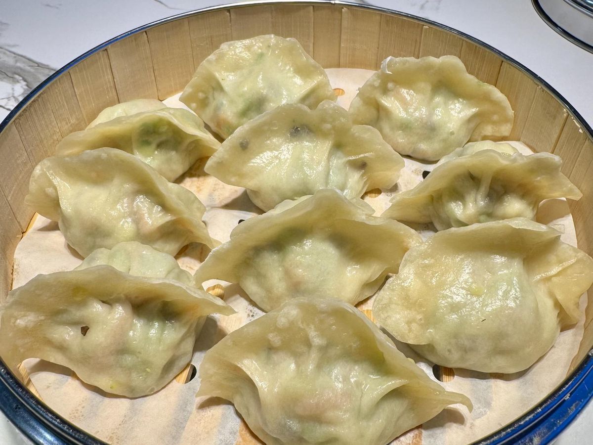 Steamed dumplings from Seven Folding Dumpling House, a Chinese restaurant in Mission Viejo