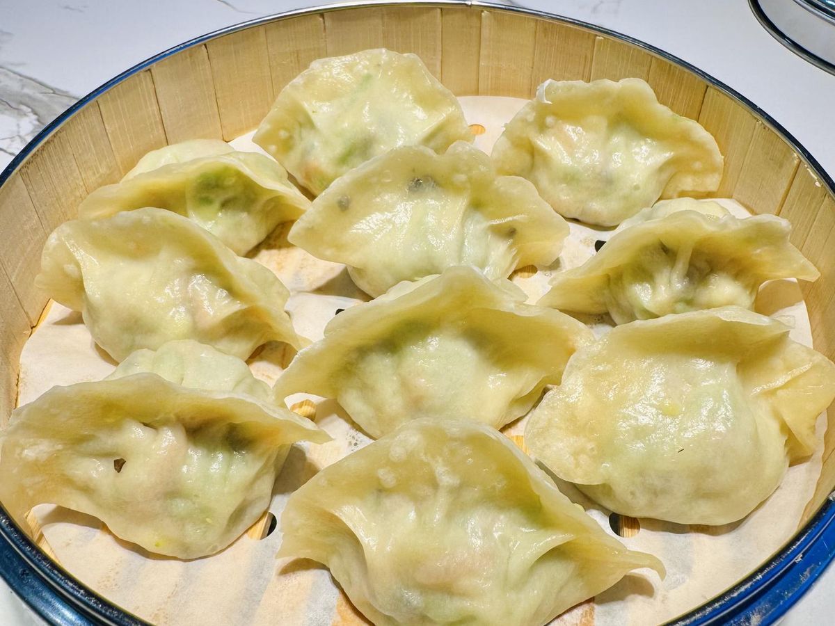 Steamed dumplings from Seven Folding Dumpling House, a Chinese restaurant in Mission Viejo