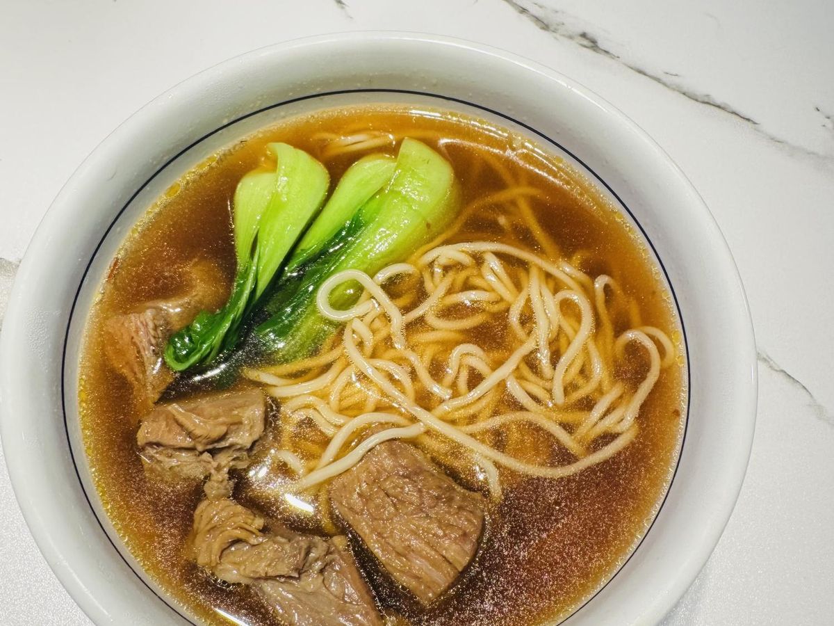 Beef noodle soup from Seven Folding Dumpling House, a Chinese restaurant in Mission Viejo