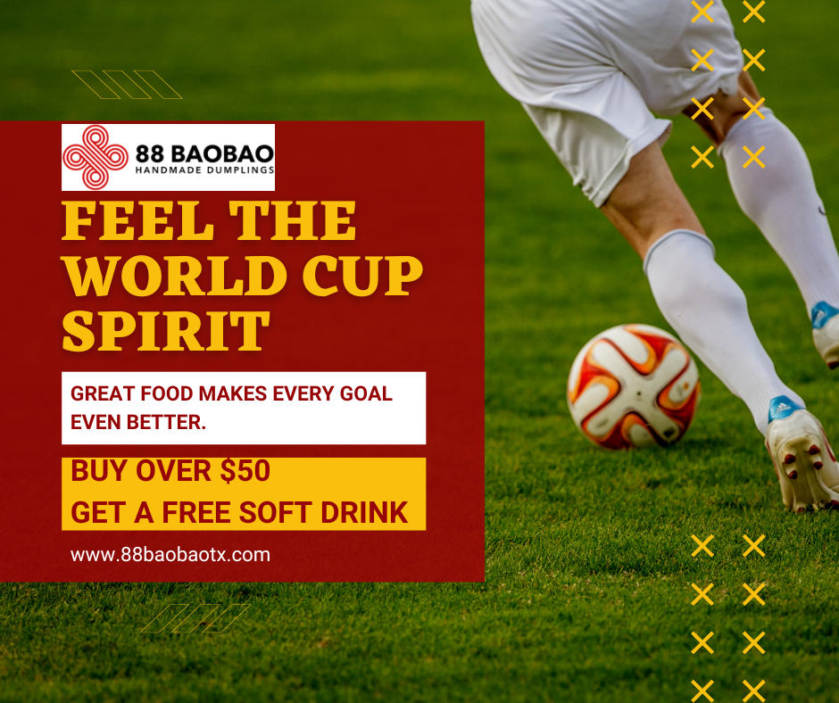 World Cup promo: free soft drink with orders over $50 – 88baobaotx.com