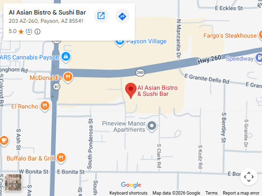 Location, 203 AZ-260, Payson, AZ 85541