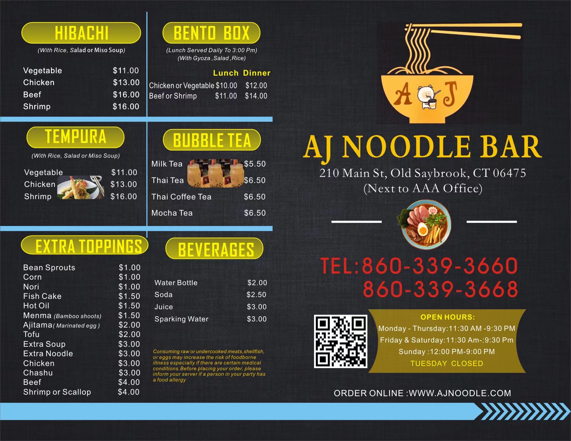 AJ Noodle Order｜Old Saybrook｜CT