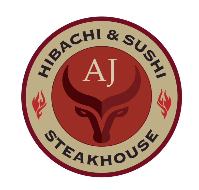 Official logo of AJ Hibachi Steakhouse, an Asian Restaurant in Cheshire