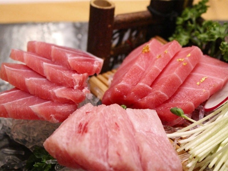Fresh tuna sashimi served on ice at Akahana Asian Bistro Bar & Sushi, a Asian Restaurant in Fort Mill
