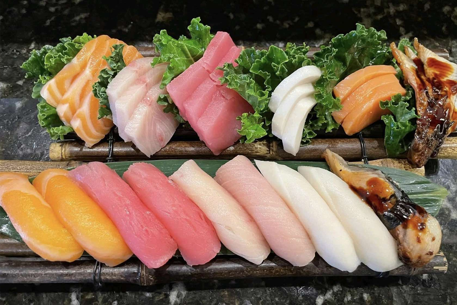 Assorted Sashimi and Nigiri Sushi Platter at Akashi Sushi ALL YOU CAN EAT, Japanese Restaurant in Abilene