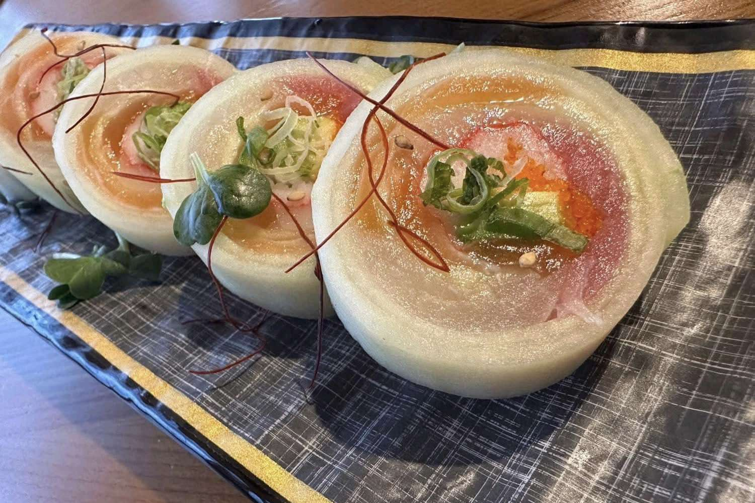 Daikon Sashimi Rolls at Akashi Sushi ALL YOU CAN EAT, Japanese Restaurant in Abilene