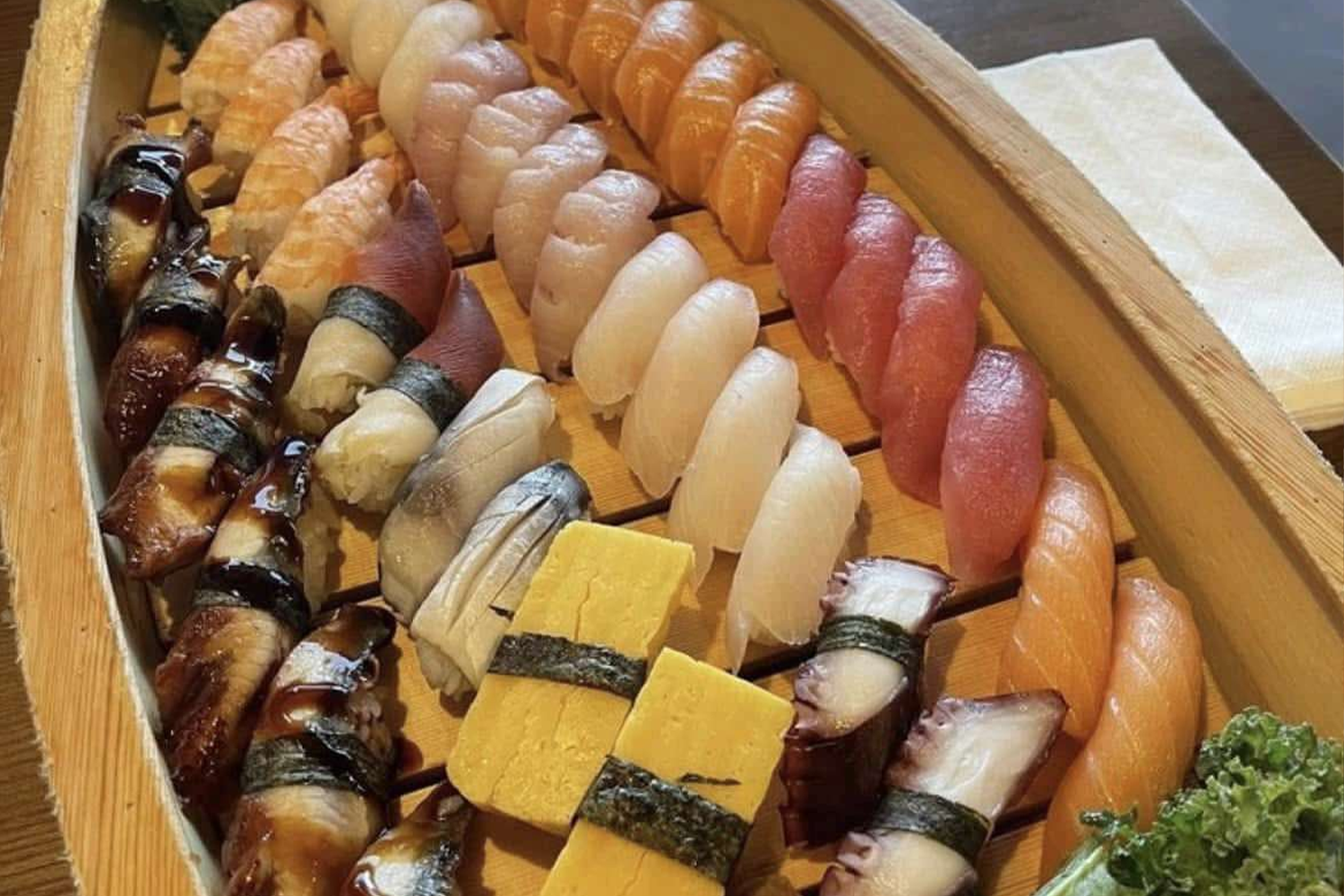 Nigiri Sushi Boat at Akashi Sushi ALL YOU CAN EAT, Japanese Restaurant in Abilene