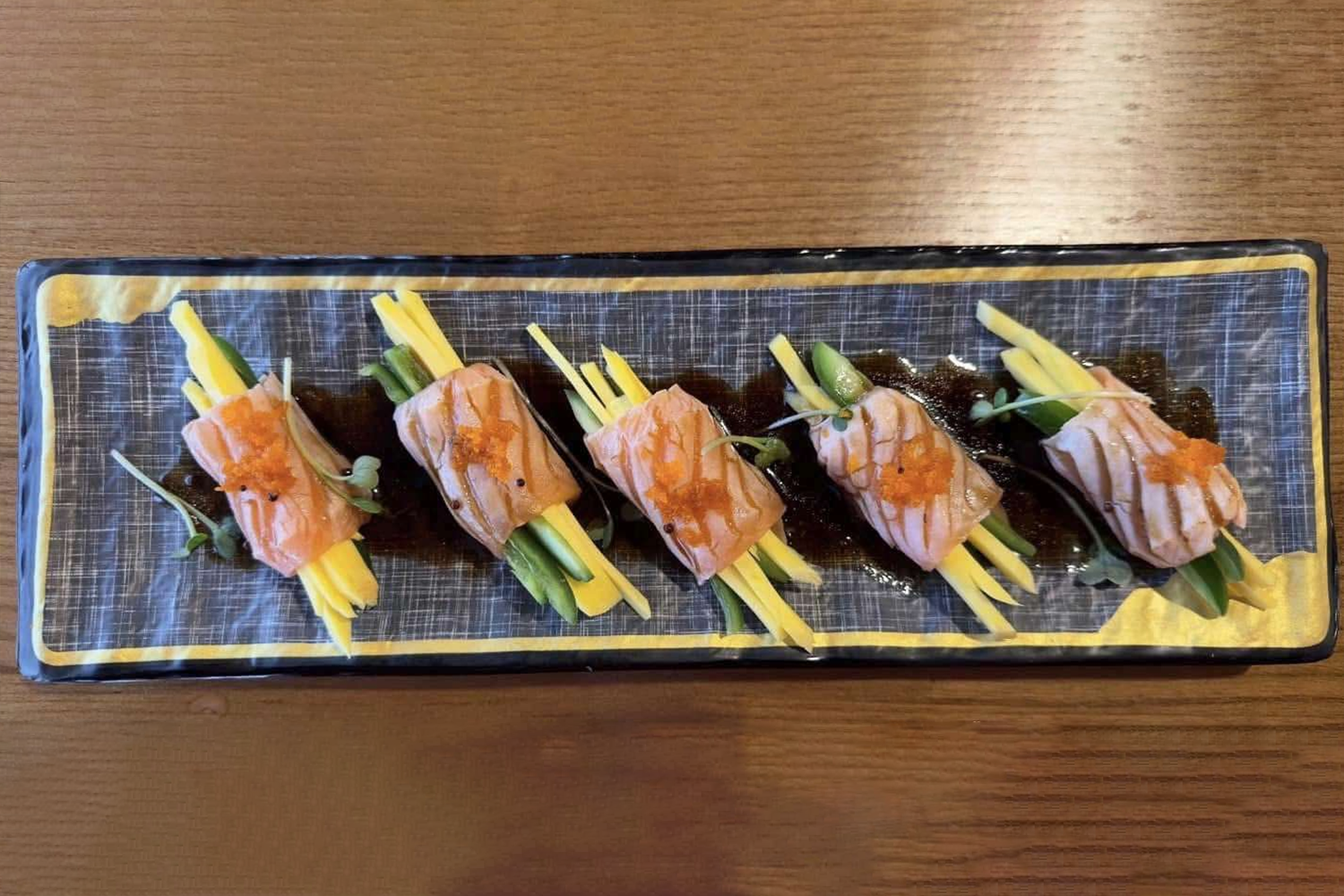 Salmon Mango Rolls with Tobiko at Akashi Sushi ALL YOU CAN EAT, Japanese Restaurant in Abilene