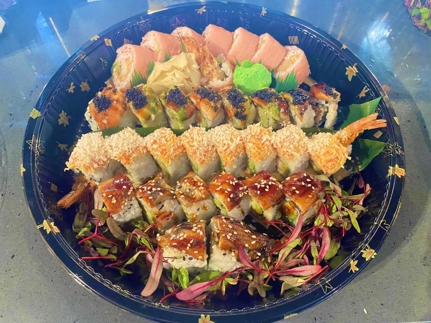 Specialty Eel & Crunchy Crab Roll Platter at Akashi Sushi ALL YOU CAN EAT, Japanese Restaurant in Abilene