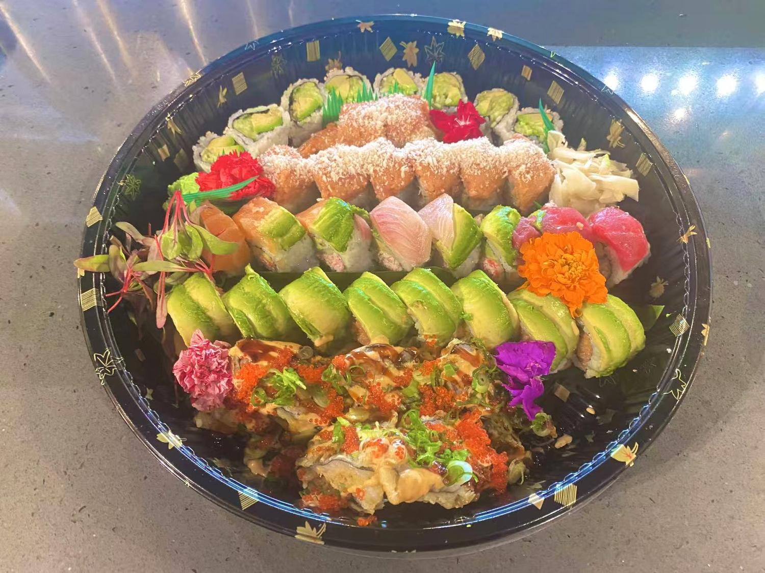 Specialty Roll & Rainbow Roll Platter at Akashi Sushi ALL YOU CAN EAT, Japanese Restaurant in Abilene
