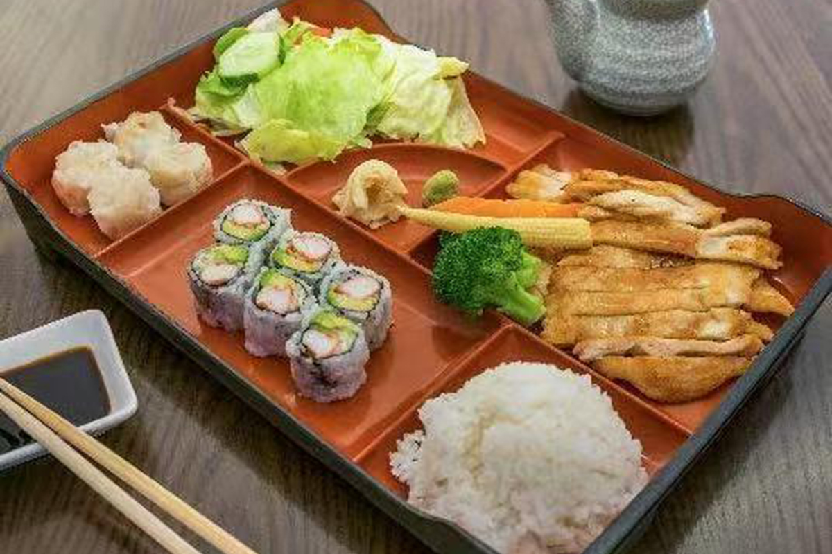 Akura-Ramen & Sushi-Japanese-Restaurant-Chicken-teriyaki-bento-box-New-York Chicken teriyaki bento box at Akura Ramen & Sushi, a Japanese restaurant in New York