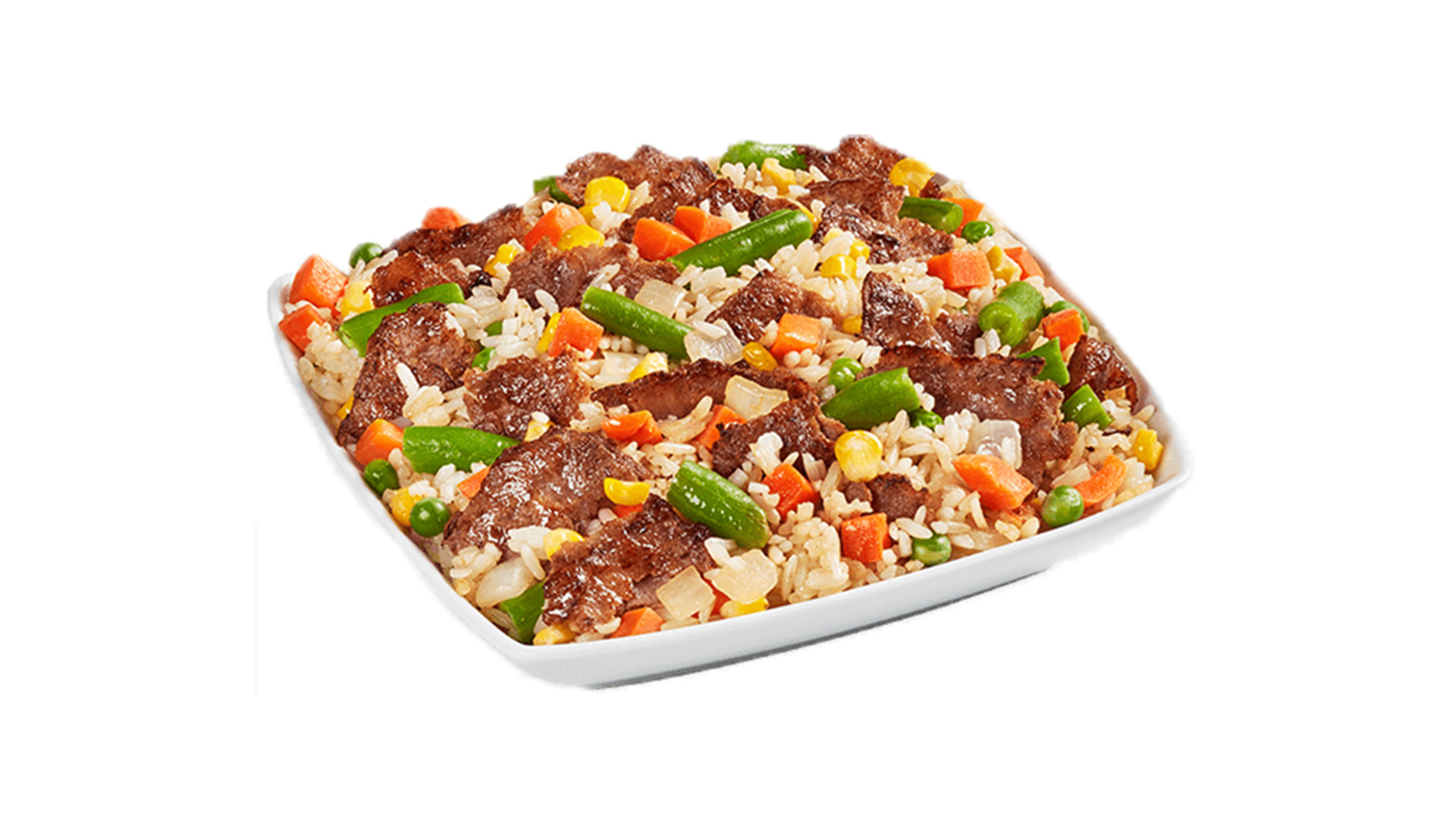 Savory beef fried rice with mixed veggies at American Chicken Factory, a American Fast Food Restaurant in Lithonia