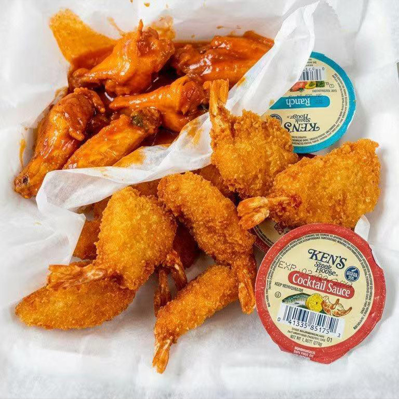 Fried Shrimp & Buffalo Wings Combo at American Wing Express, Asian Restaurant in Columbus