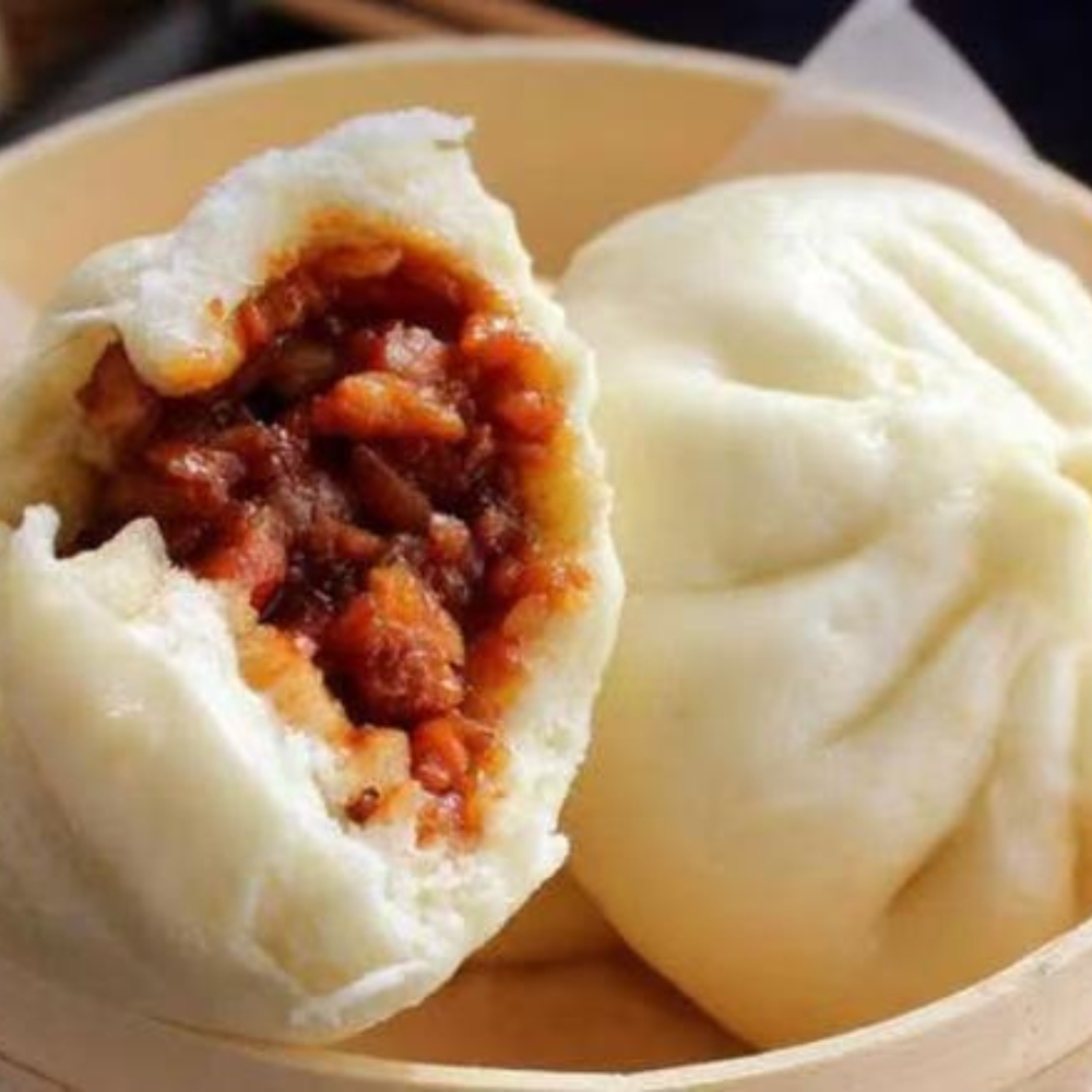 A-One-Dumplings-&-Noodle-Bar-Chinese-Restaurant-BBQ-Pork-Buns-Houston Fluffy BBQ pork buns at A One Dumplings & Noodle Bar, a Chinese Restaurant in Houston