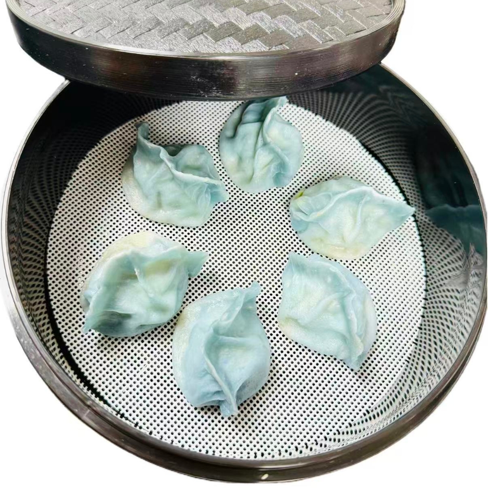 A-One-Dumplings-&-Noodle-Bar-Chinese-Restaurant-Blue-Steamed-Dumplings-Houston Unique blue steamed dumplings at A One Dumplings & Noodle Bar, a Chinese Restaurant in Houston