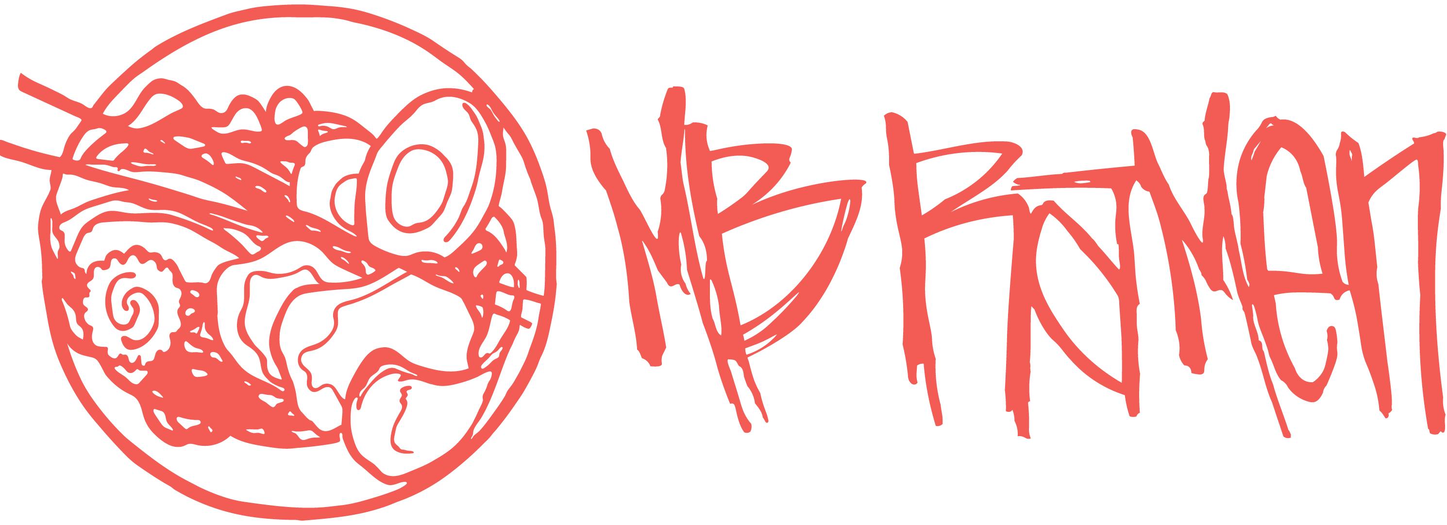 Restaurant logo featuring ramen as the emblem