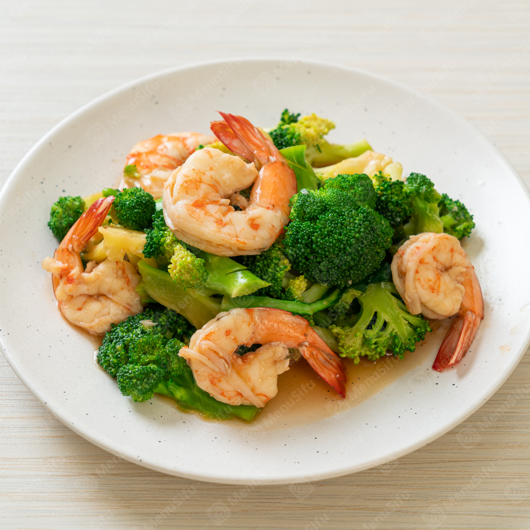 Shrimp w.Broccoli at Ark Chinese Restaurant，a Chinese Restaurant in Alameda