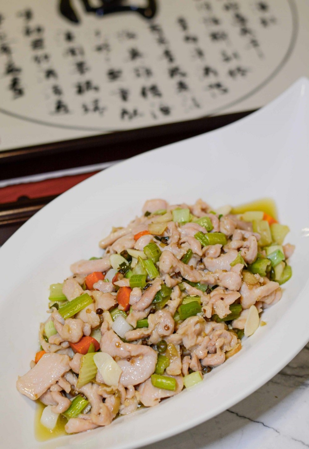 Stir-fried pork with scallions & peppers at Asia Cafe, a Chinese Restaurant in Austin