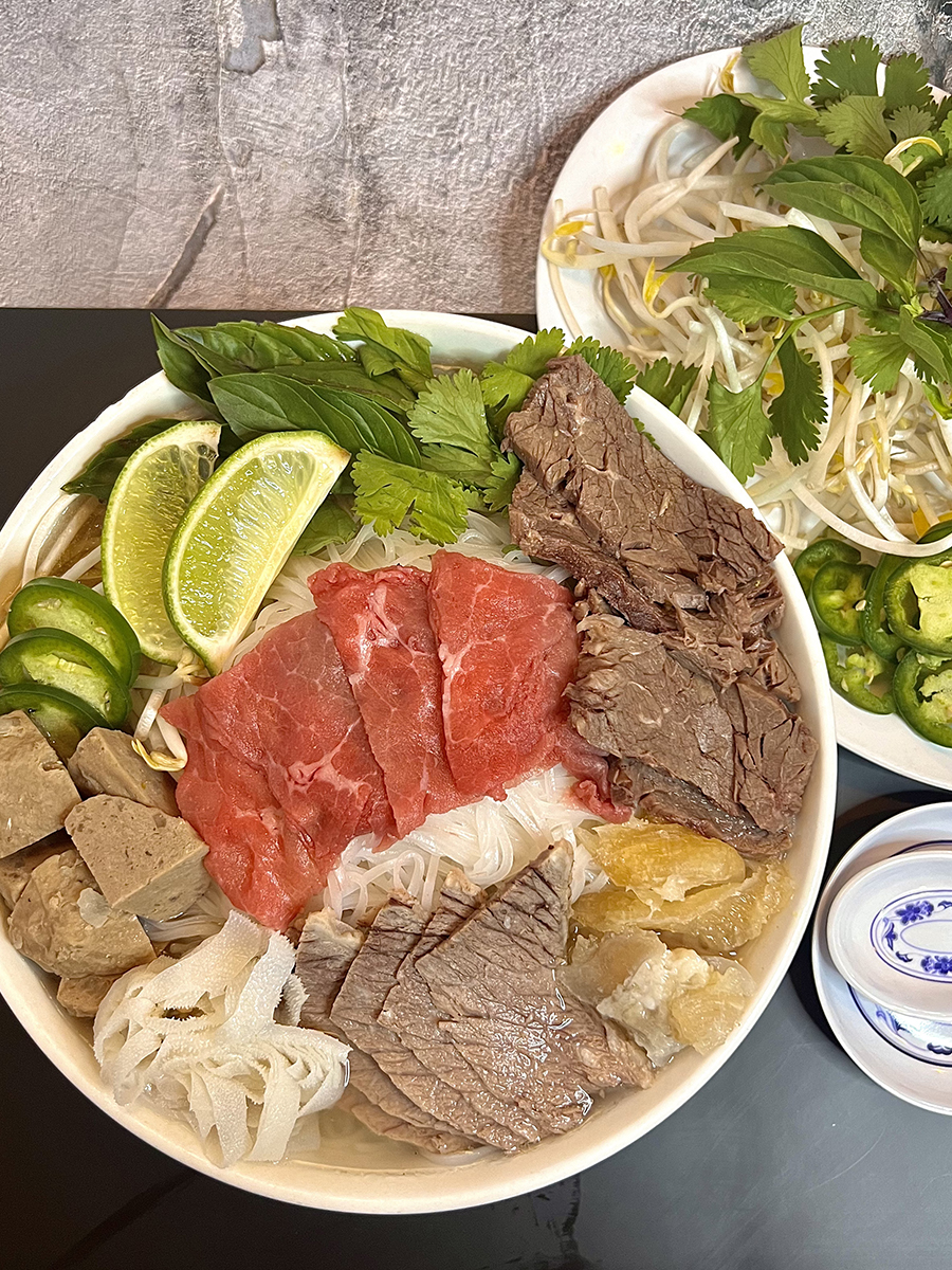 Pho combination, soup noodles with various meats and veggies at Asian Bites Pho & Fusion Kitchen, a Asian restaurant in Smyrna