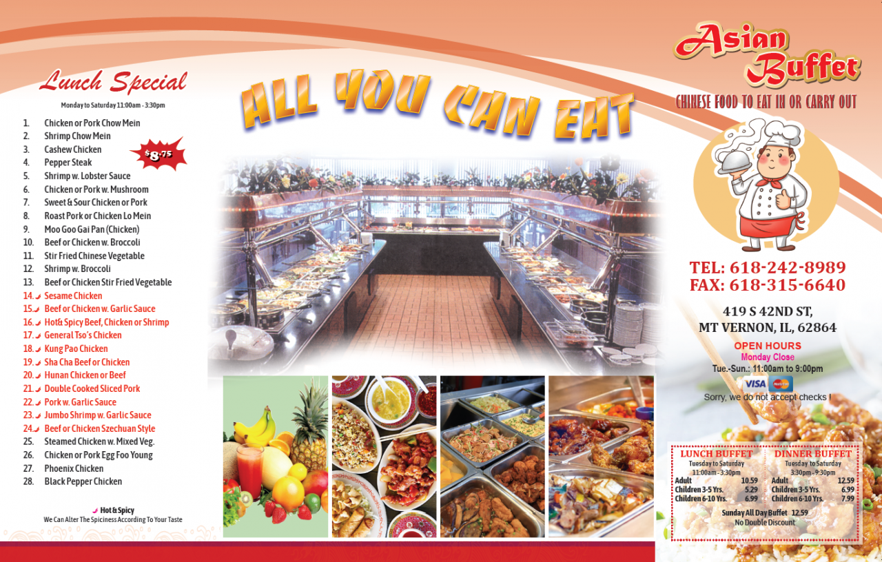 New Asian Buffet Order｜Mt Vernon｜IL