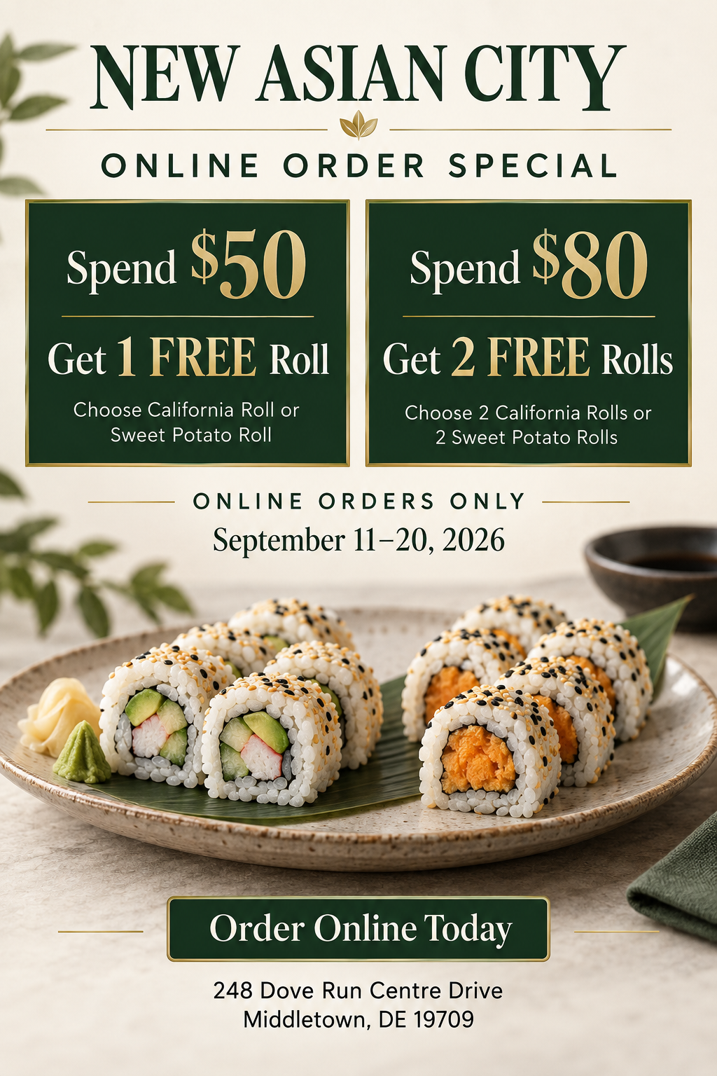 Crab N Go seafood platter promo - 10% off online orders $45+ at Liverpool, NY location.