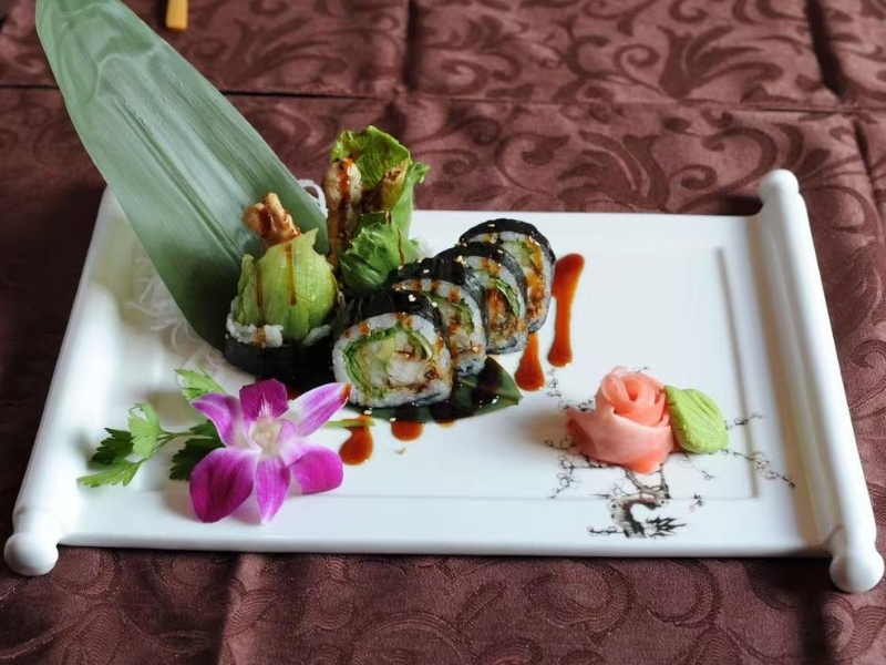 Asian-Garden-Asian-Restaurant-Spider-Roll-Hoschton Sushi roll with soft - shell crab and veggies at Asian Garden, a Asian Restaurant in Hoschton