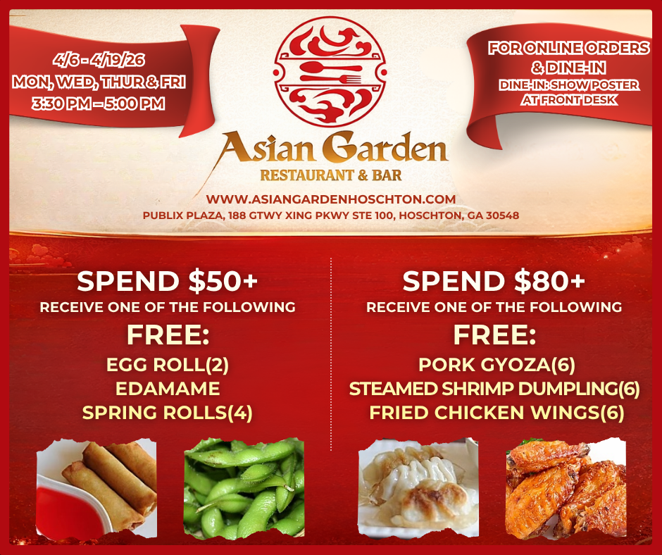 Weekday special, buy more get more (MON, WED, THUR & FRI 3:30 PM-5:00 PM)