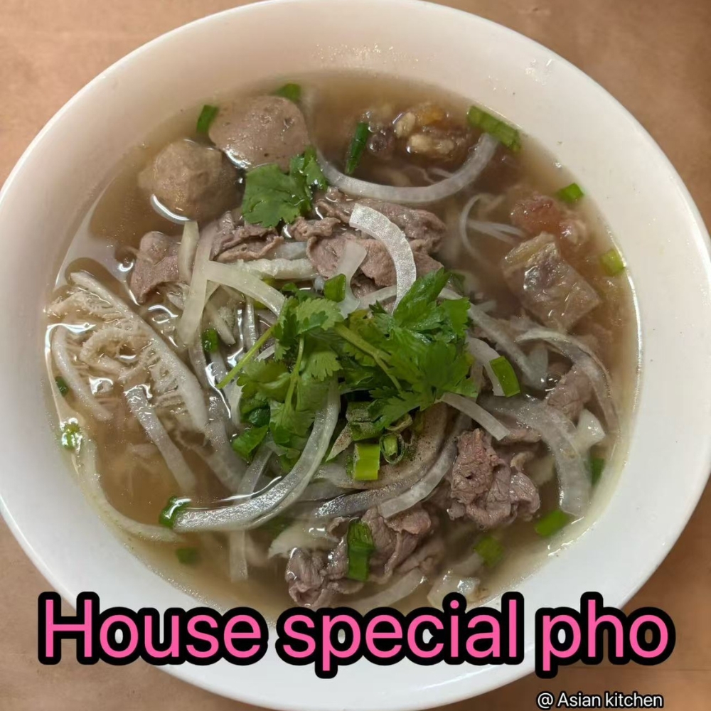 Special pho with various beef cuts, herbs, savory and aromatic at Asian Kitchen, a Asian Restaurant in Rochester