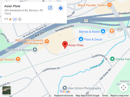 Location, 254 Swedesford Rd, Berwyn, PA 19312
