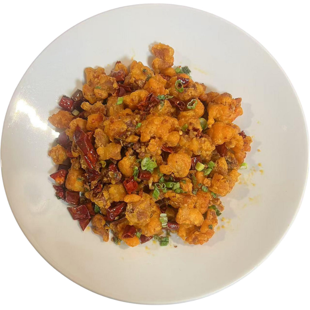 Asian-Taste-Asian-Restaurant-Crispy-Chicken-with-Chili-Peppers-Amherst Crispy chicken stir-fried with red chili peppers, spicy and crunchy at Asian Taste, a Asian Restaurant in Amherst