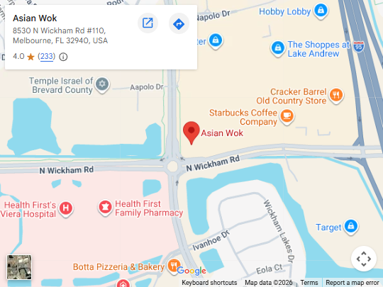 Location, 8530 N Wickham Rd #110, Melbourne, FL 32940, United States