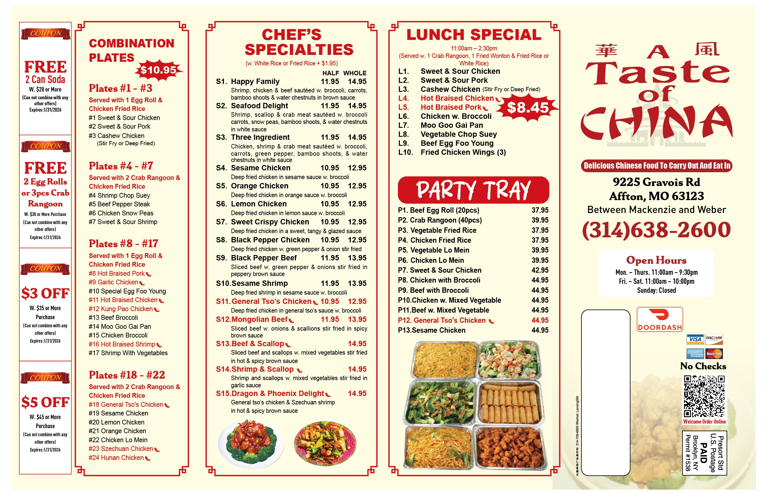 A Taste of China menu1