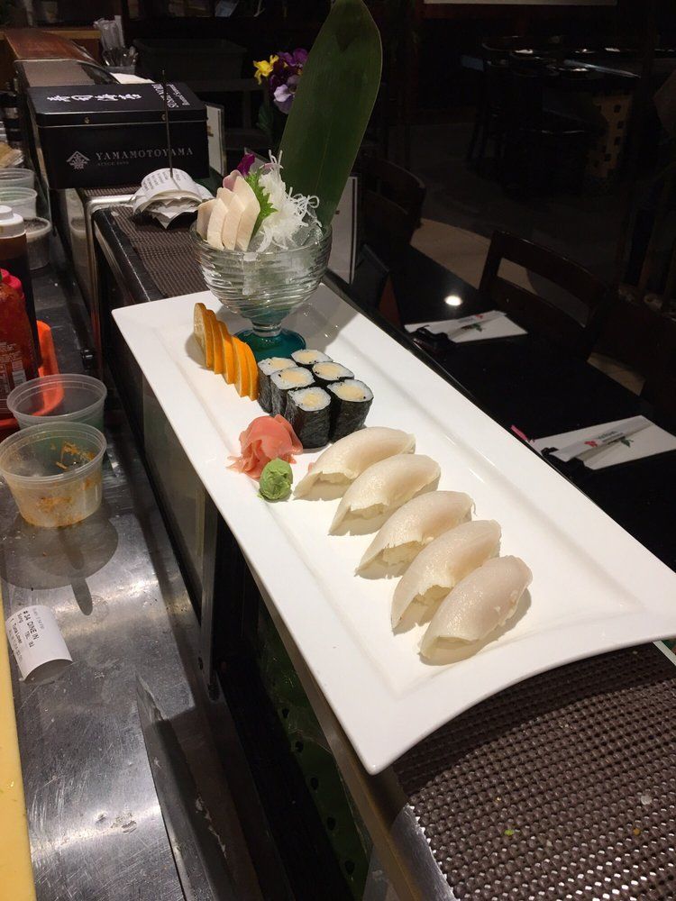 White fish sushi, rolls, and sashimi platter at Ichiban Sushi & Hibachi, a Japanese Restaurant in Auburn.