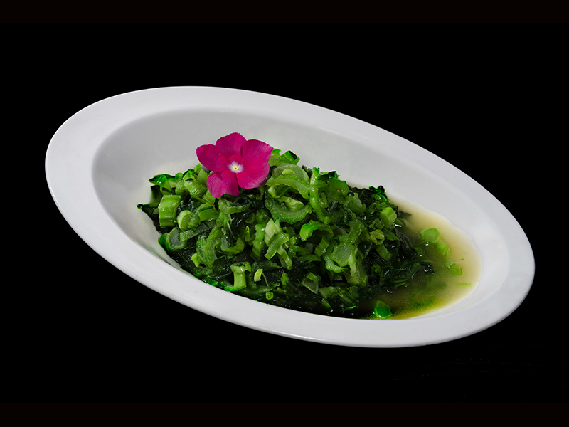 Fresh seasonal greens in delicate broth at Bamboo, a Chinese Restaurant in Norristown