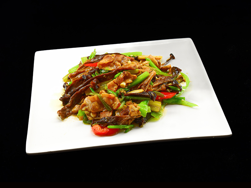 Tender pork stir-fried with fungus & peppers at Bamboo, a Chinese Restaurant in Norristown