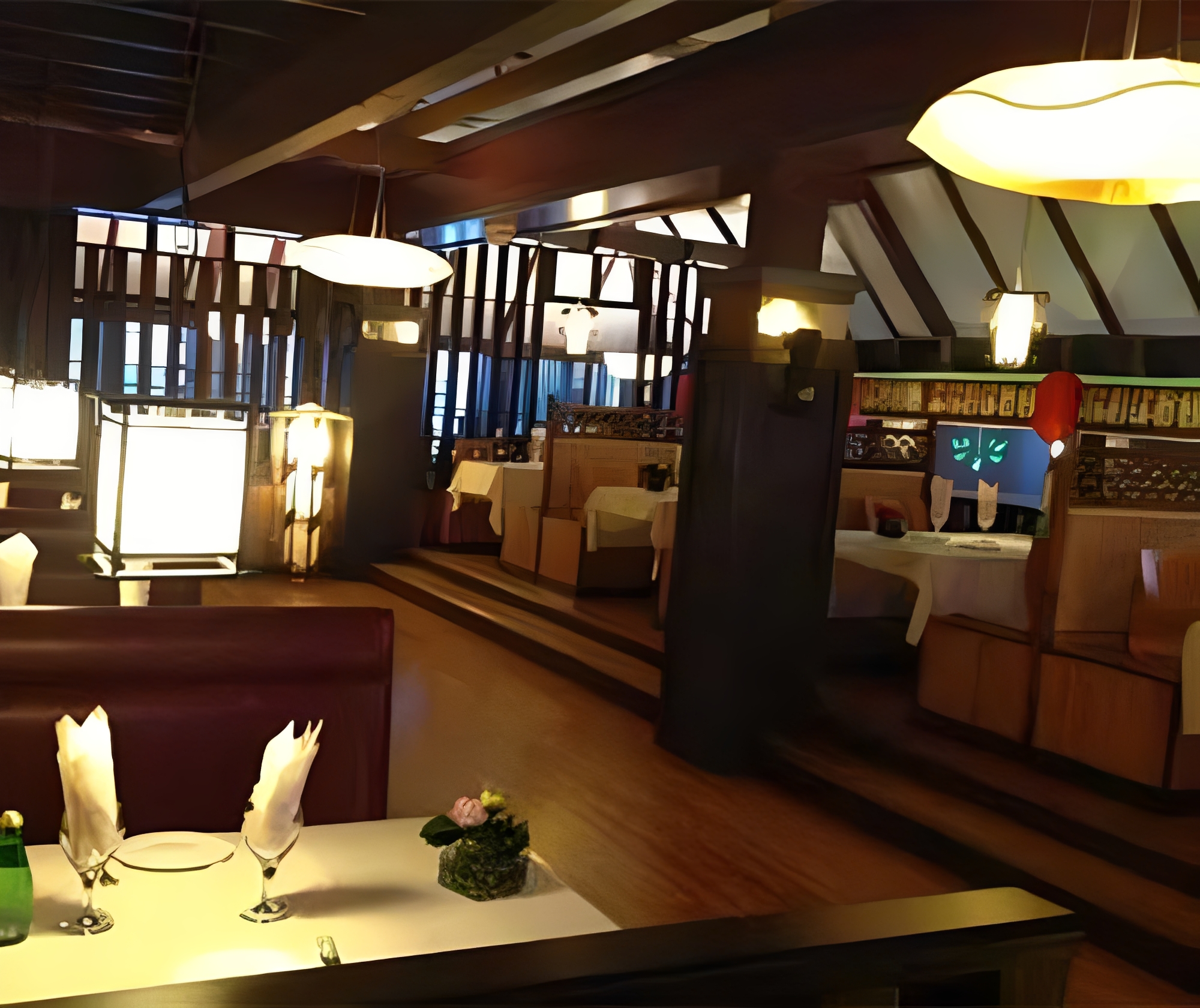 Main dining hall interior at Green Tea Restaurant, a Japanese Restaurant in Bangor