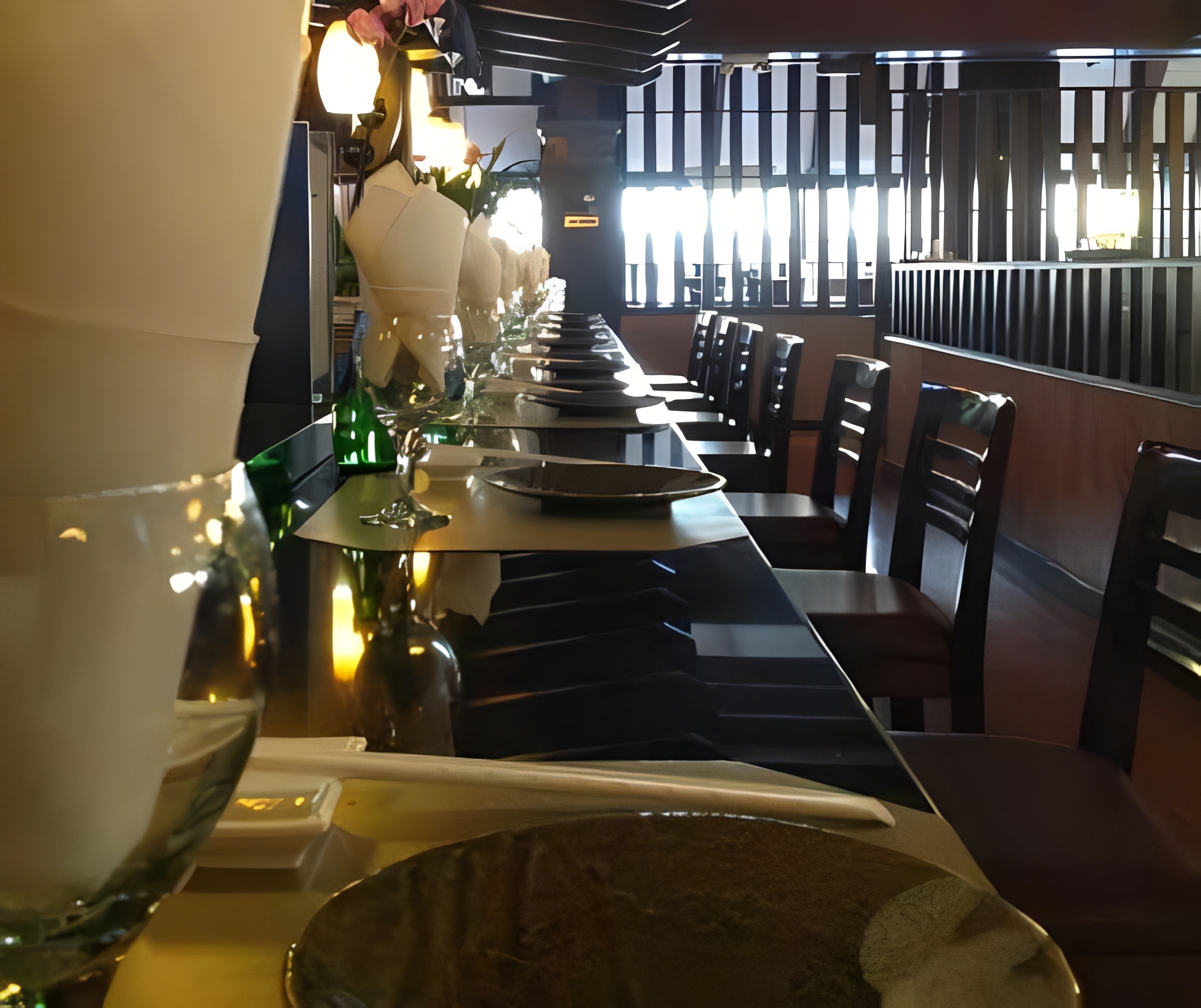 Sushi bar dining area at Green Tea Restaurant, a Japanese Restaurant in Bangor