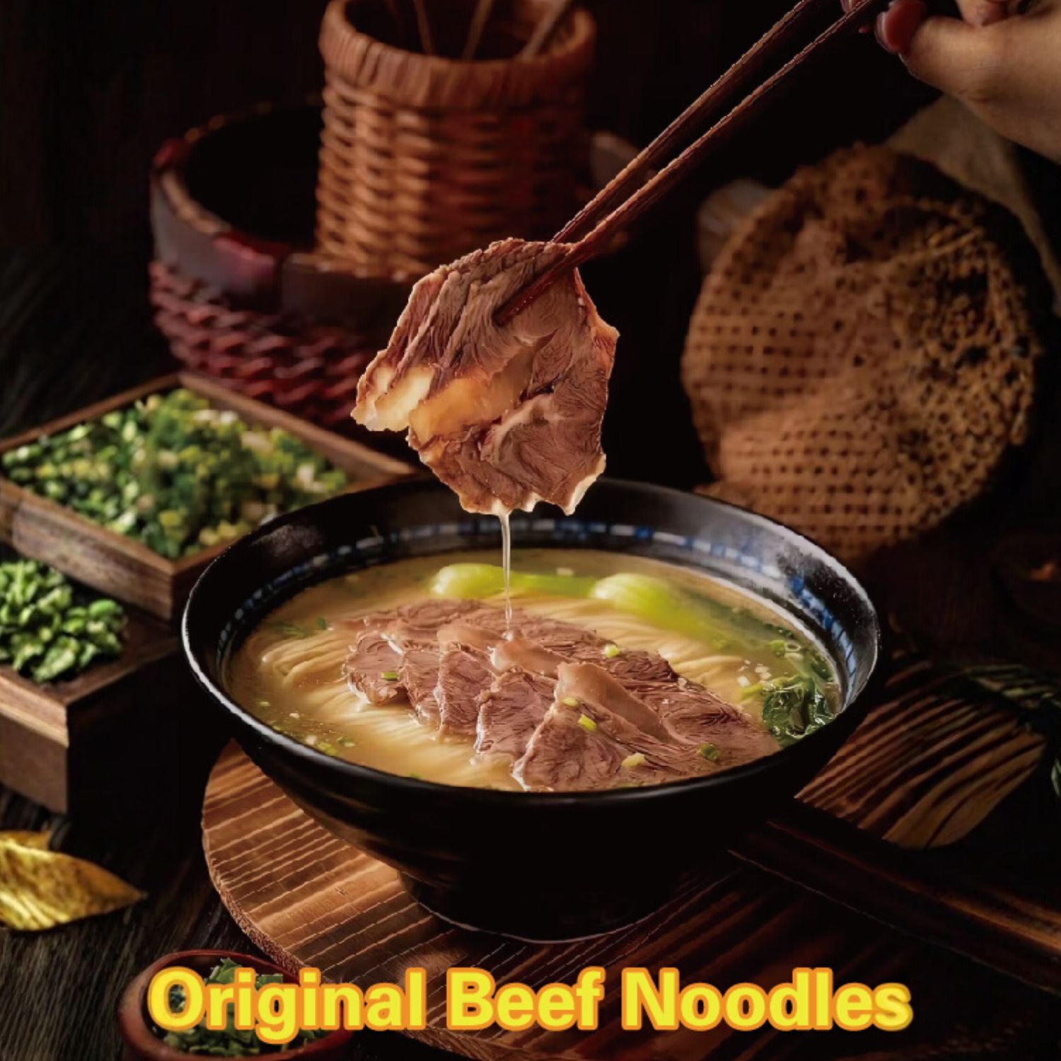 Tender braised beef slices in savory broth with noodles at Bao Noodle House, a Chinese Restaurant in New York