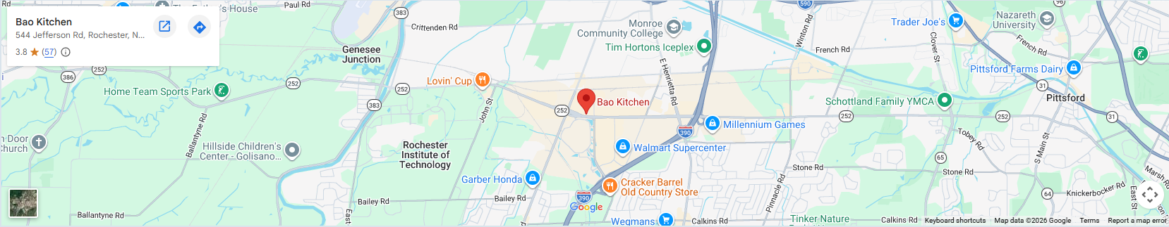 Location 544 Jefferson Rd, Rochester, NY 14623