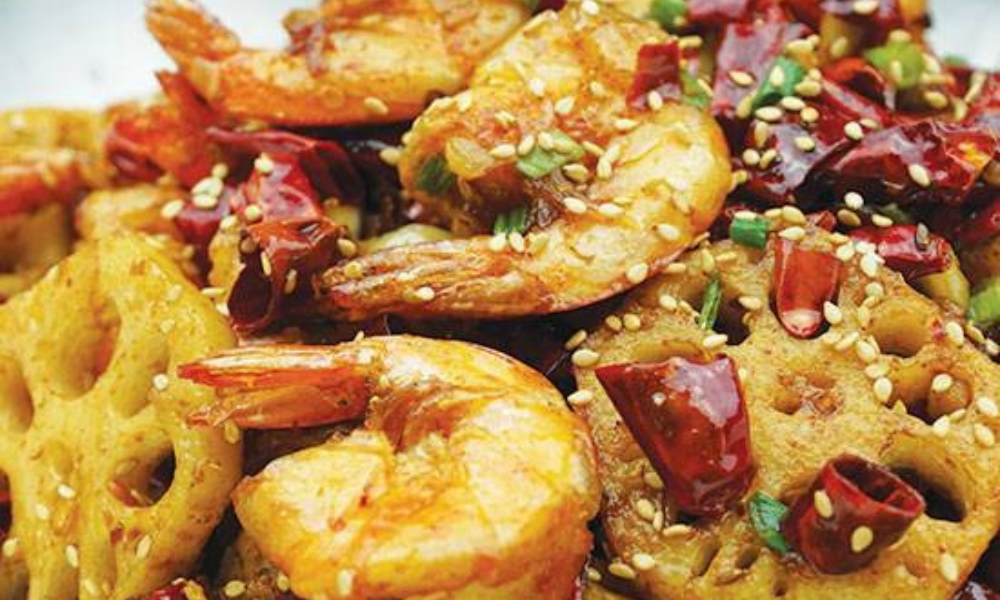 Spicy Jumbo Shrimp at Bao's Kitchen, a Chinese Restaurant in Wakefield