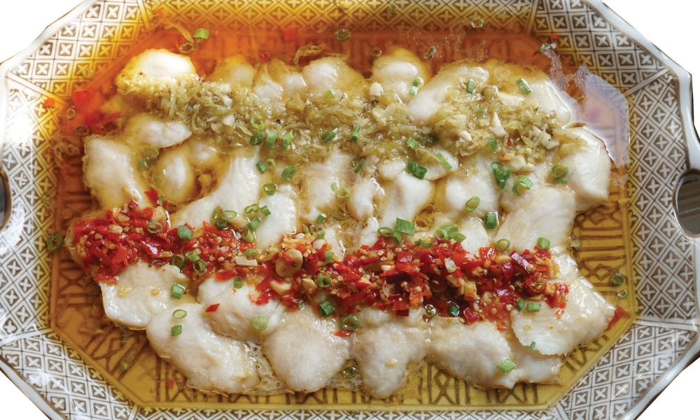 Steamed Spicy Fish Fillets at Bao's Kitchen, a Chinese Restaurant in Wakefield