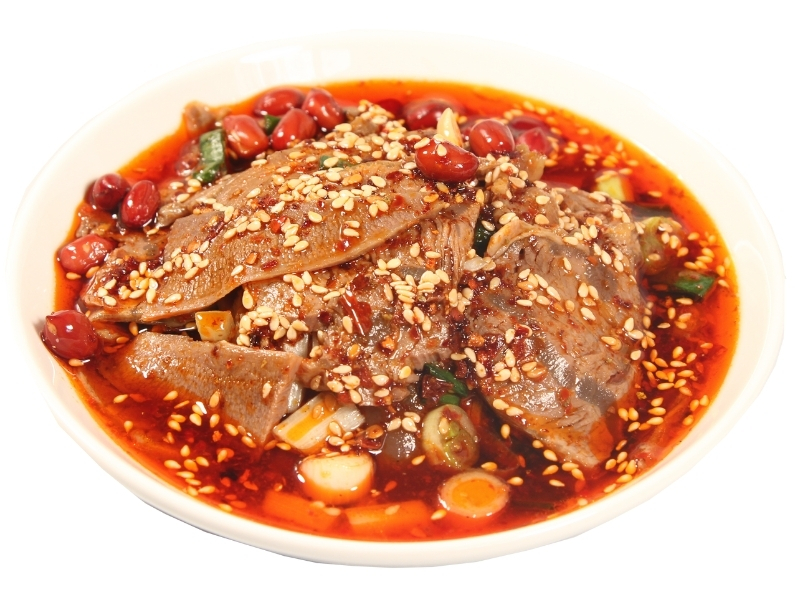 Sliced Beef & Tripe in Chilli Sauce at Bas Noodle, a Chinese noodle restaurant in Calgary