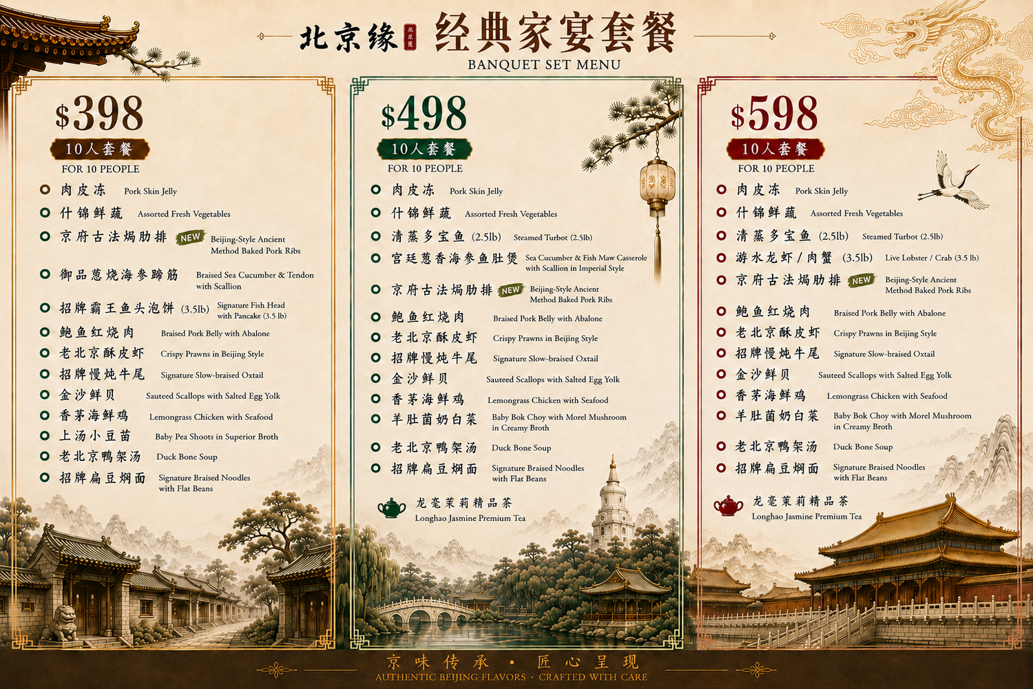 Restaurant menu 1, detailed description provided below