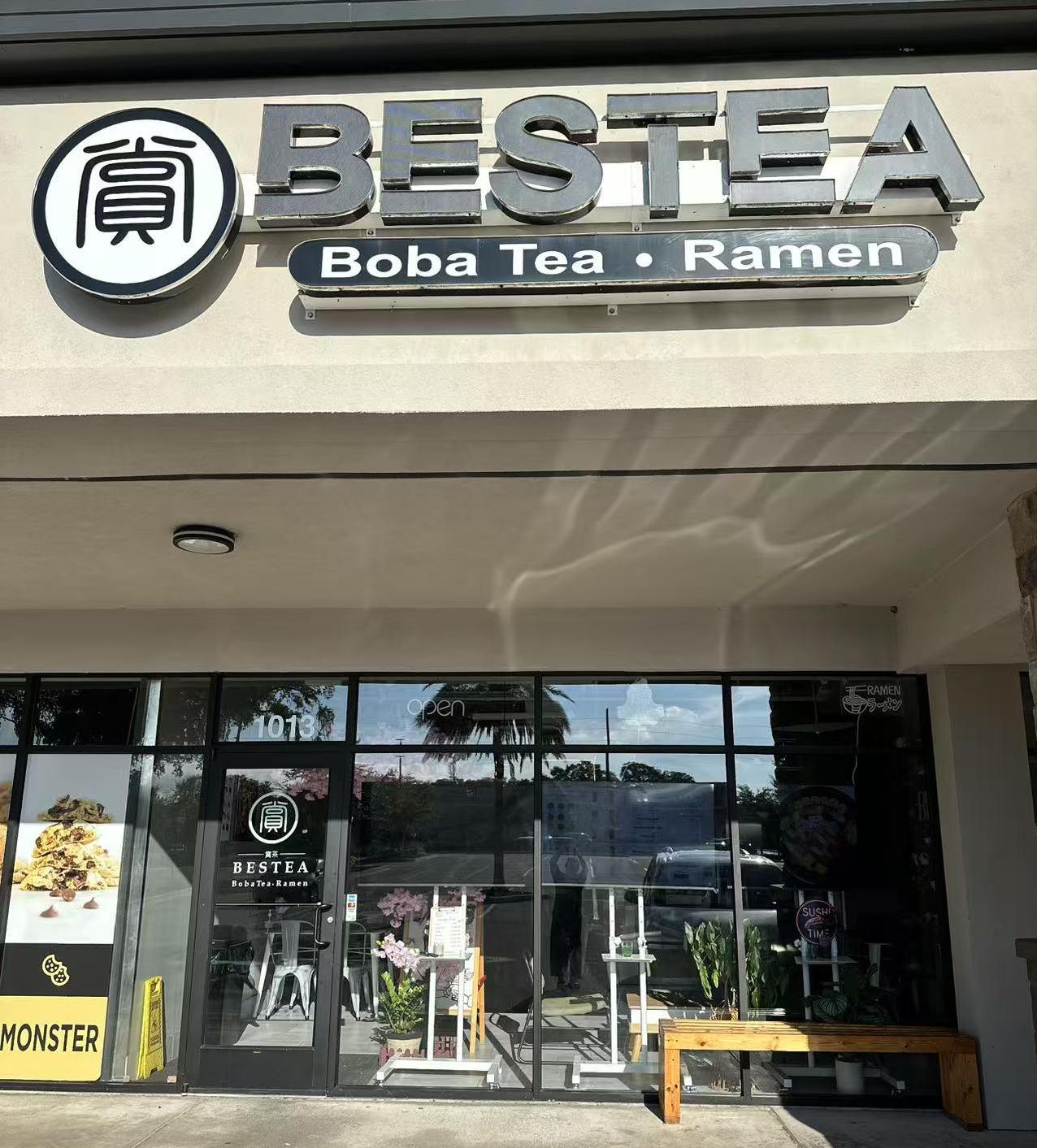 Storefront Appearance - Exterior of Bestea & Sushi, featuring “Boba Tea・Ramen” signage at Bestea & Sushi, a Japanese restaurant in Oviedo